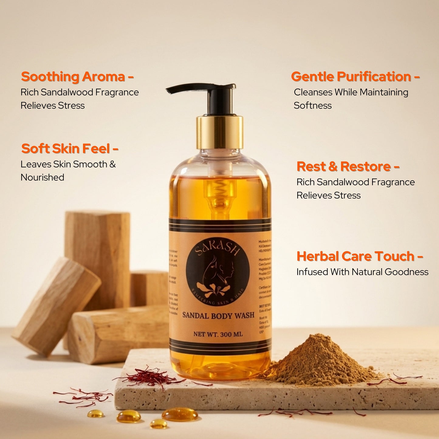 SAKASH Sandal Body Wash